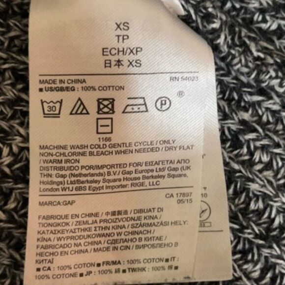 Gap Gray Chunky Ribbed Knit Crew Neck 100% Cotton Pullover Sweater  NWOT - Picture 9 of 9